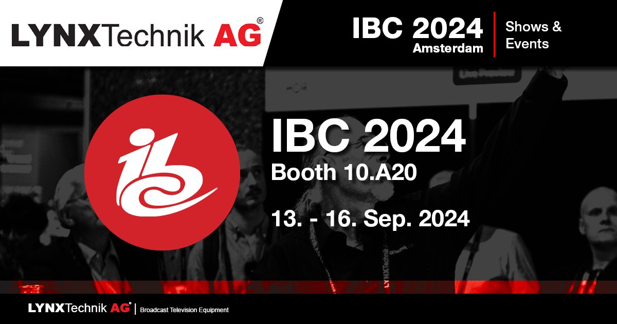 Will be at IBC 2024! Join us at booth 10.A20 to explore our latest innovations for #yellobrik, #greenMachine, and #LynxCentraal. Stay tuned for new product announcements and we look forward to seeing you there! #IBC2024 #Innovation #TechnologyLeaders
