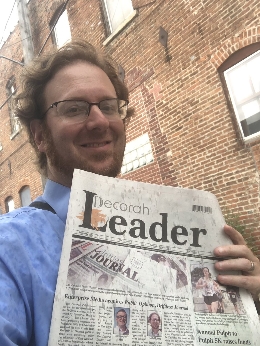 Been busy with some things, but the first edition of the Decorah Leader (formerly the Decorah Public Opinion) arrived today. Some good things happening here at the paper, so keep an eye out…as the new editor, I’m completely unbiased of course.
