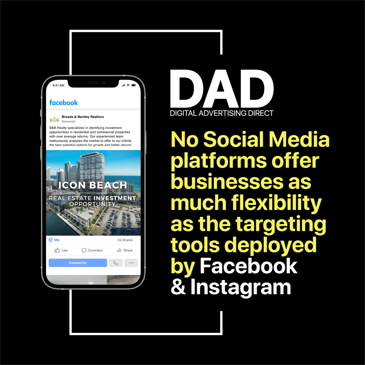 digital_adirect's tweet photo. π No social media platforms offer the flexibility and precision targeting tools like Facebook and Instagram.
#DigitalMarketing #SocialMedia #FacebookAds #InstagramAds #TargetingTools #DAD #MarketingSolutions https://t.co/iW4WnR0bez