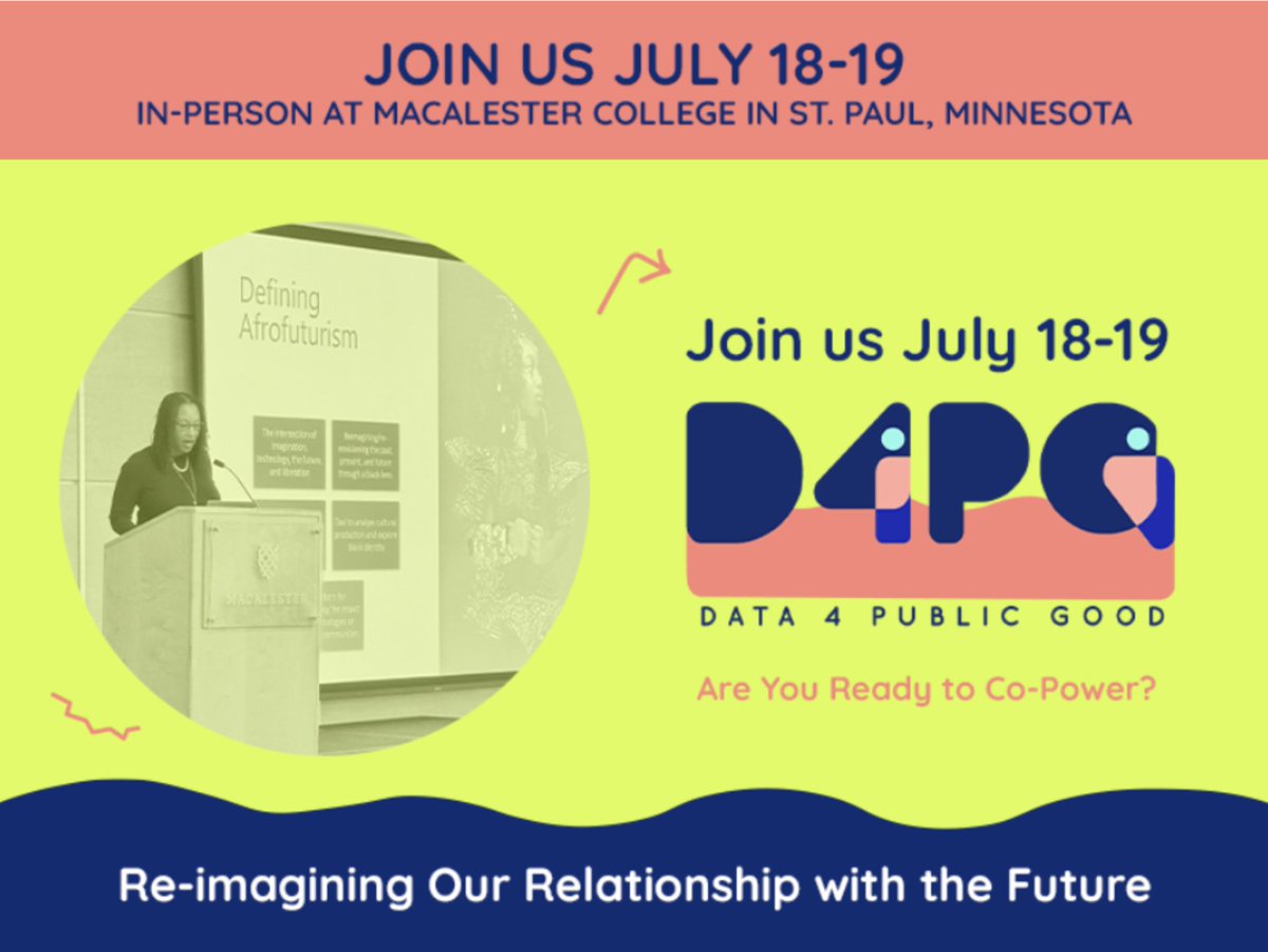 Join forces to advocate for digital equity and social justice in St. Paul and beyond. Engage with artists, visionaries and community leaders who are rethinking how we can use #technologies to build #equitable, abundant #futures for everyone REGISTER ow.ly/FMi250Sz9Ru
#D4PG