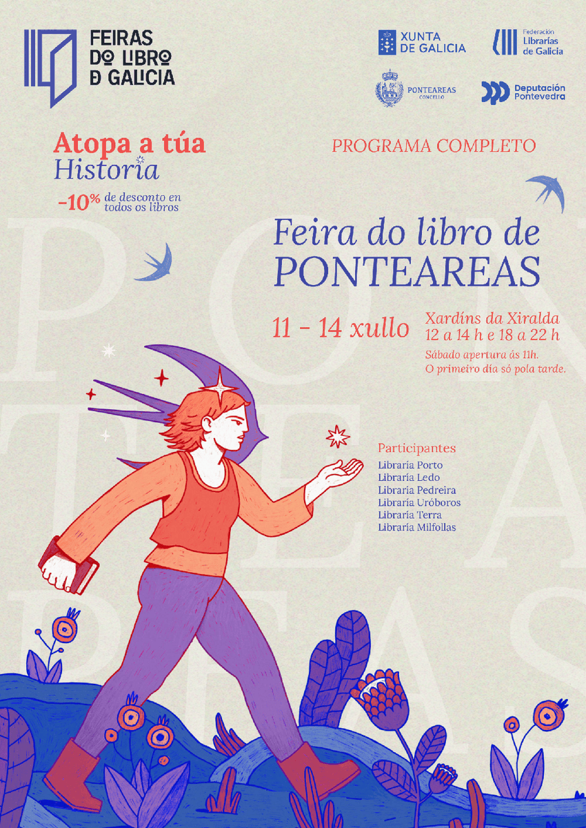 Ponteareas: actividades do 12 de xullo na Feira do Libro 2024: axendacultural.aelg.gal/2024/07/11/pon… <a href="/LibrariasGal/">Librarías de Galicia</a> <a href="/rexinavega/">rexina vega</a> <a href="/EdGalaxia/">Editorial Galaxia</a> <a href="/RaquelAlxen/">Raquel Castro</a>