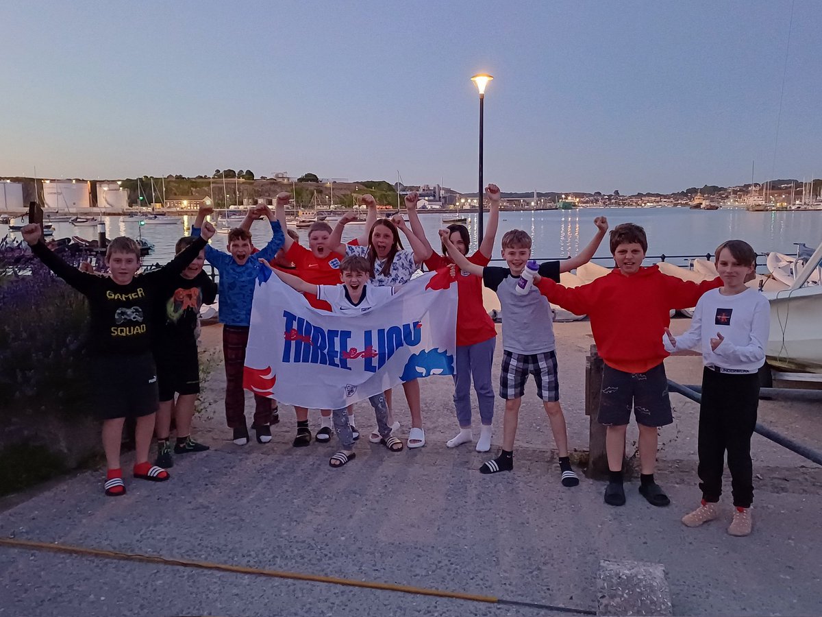 BcaSycamore's tweet photo. "Do you remember that time we were over 170 miles from home, all stayed up late together and watched England make the Euros final with a last-minute winner? I do." https://t.co/91XAQzQ3ZP