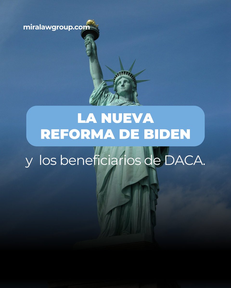 MiraLawGroup's tweet photo. ¿Eres beneficiario de DACA? Esta información es importante para ti.

#DACA #reforma #Biden #IMPORTANTE https://t.co/goe02Awmhf