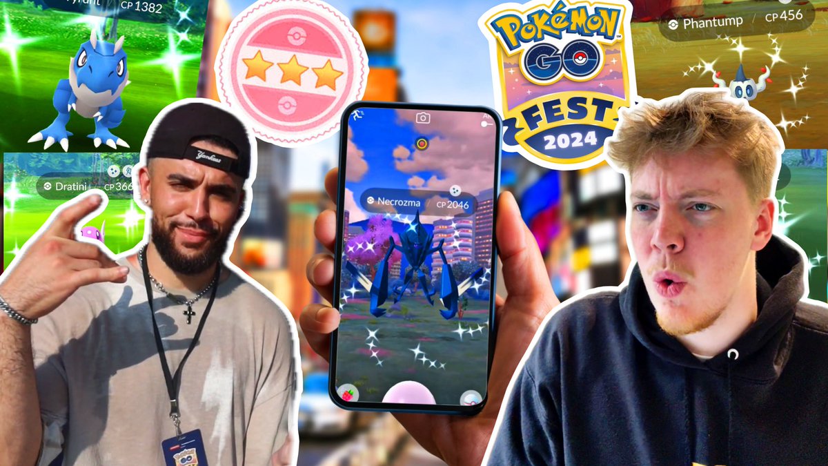 lolrubix's tweet photo. Pokemon GO Fest NYC 2024 video is now LIVE on my YouTube channel!! Link will be below in replies ⬇️ (Also shoutout @JTGily for hopping in the thumbnail 😂) #PokemonGOFest2024 https://t.co/LJeTyJ016d