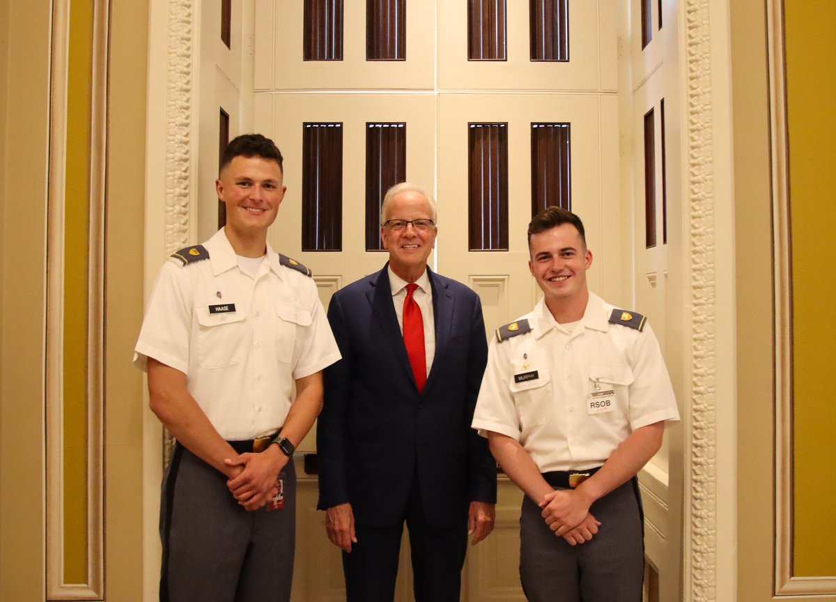 Senator Jerry Moran (@jerrymoran) on Twitter photo It was great to see Overland Park natives Lukas Haase, who is interning in my office this summer, and Nick Murphy at the West Point Cadet Reception last night.
Thank you both for your service to our country and for representing Kansas at <a href="/WestPoint_USMA/">U.S. Military Academy at West Point</a> It was great to see Overland Park natives Lukas Haase, who is interning in my office this summer, and Nick Murphy at the West Point Cadet Reception last night.
Thank you both for your service to our country and for representing Kansas at <a href="/WestPoint_USMA/">U.S. Military Academy at West Point</a>