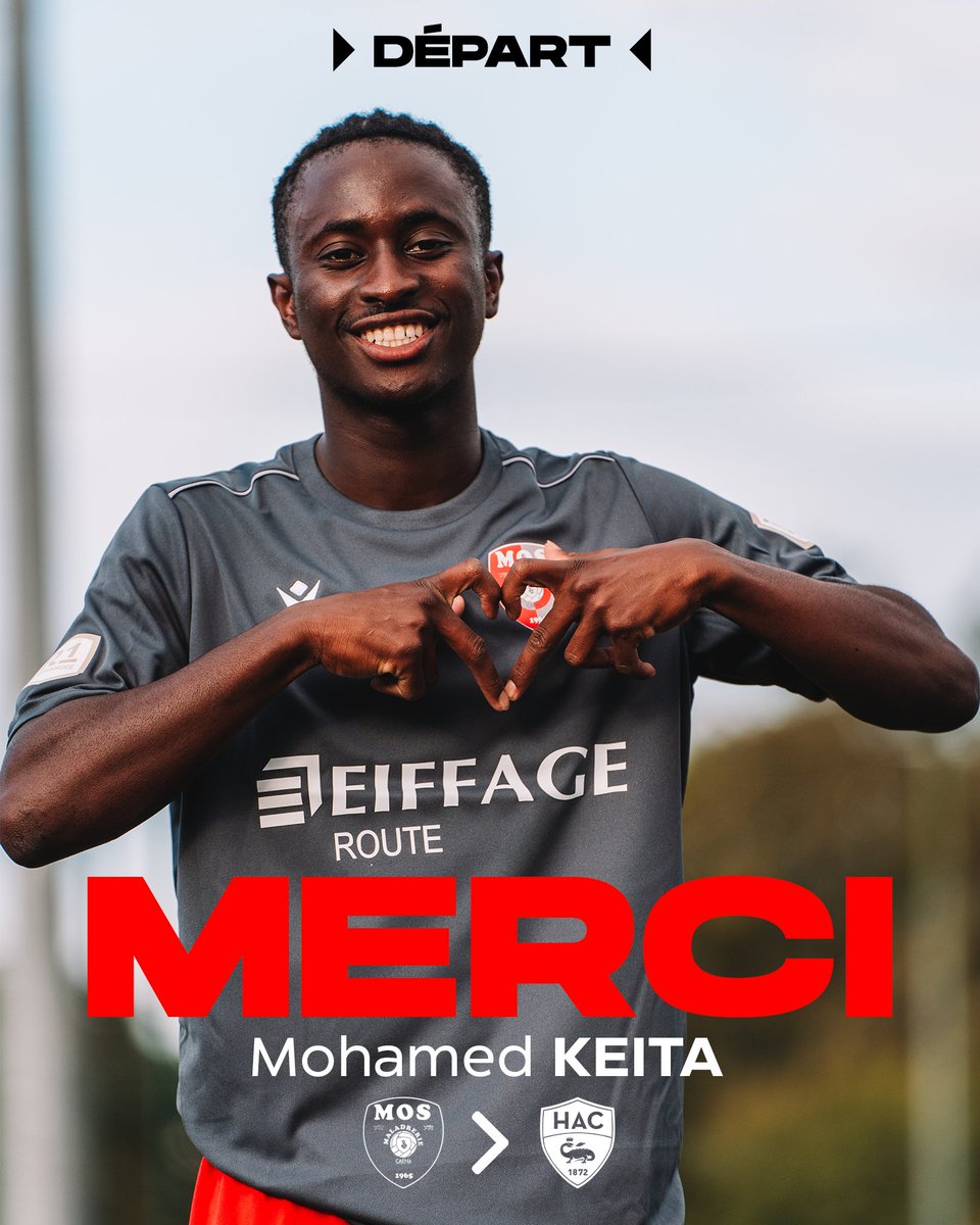 MaladrerieCaen's tweet photo. ➡️➡️ 𝐌𝐨𝐦𝐨 𝐊𝐞𝐢𝐭𝐚 𝐬’𝐞𝐧𝐠𝐚𝐠𝐞 𝐚𝐯𝐞𝐜 𝐋𝐞 𝐇𝐚𝐯𝐫𝐞

Arrivé à la MOS en 2019, Momo nous quitte pour rejoindre Le Havre AC !

Merci Momo pour ta bonne humeur et ton talent sur le terrain. L’ensemble du club te souhaite bonne chance pour cette nouvelle aventure ! 🤝 https://t.co/W0gFrcLMpx