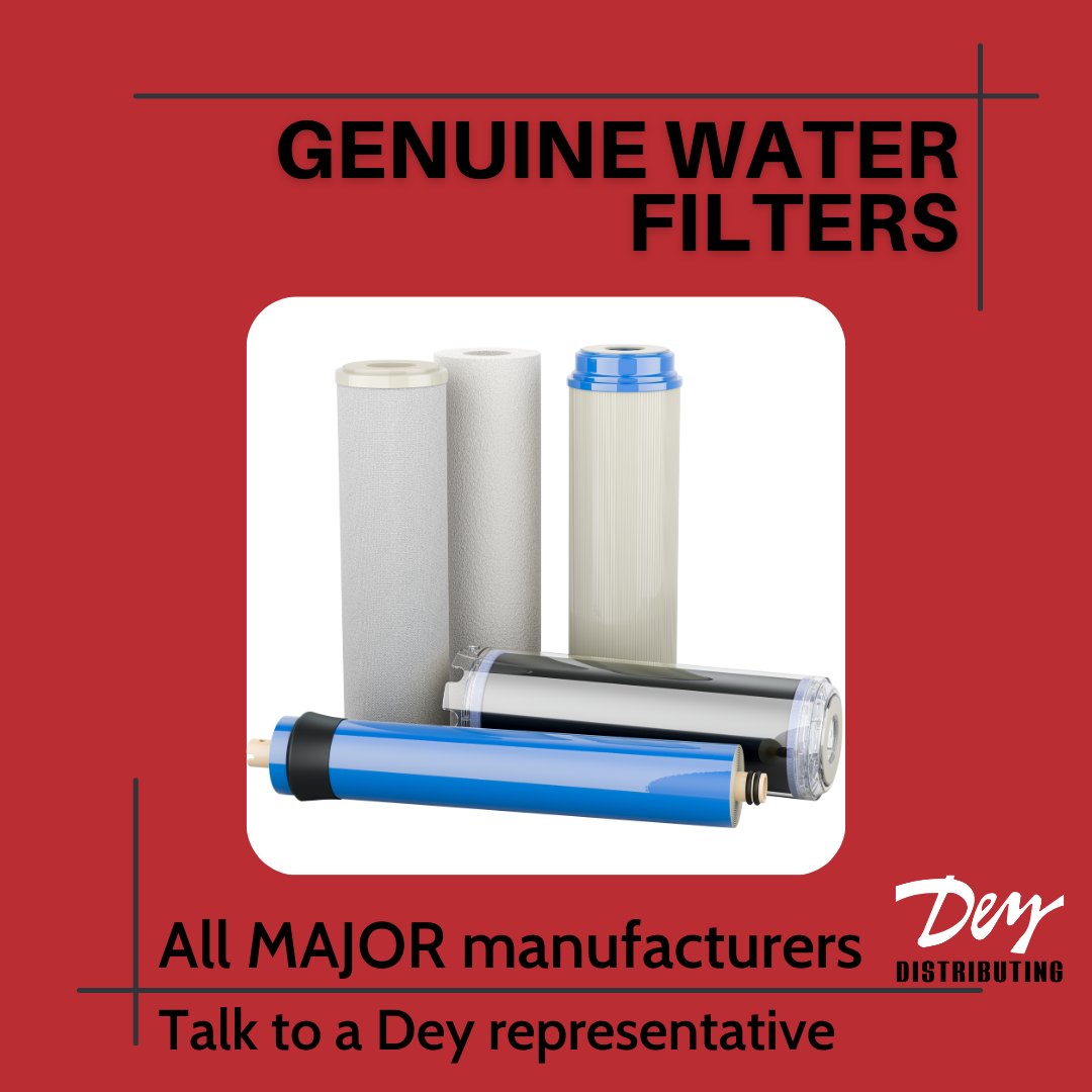 DeyParts's tweet image. Don&apos;t be fooled by counterfits.
We carry ONLY genuine water filters from all major manufacturers.
Talk with a Dey representative to find the genuine filer for your appliance.
#FilterItOut #GenuineFilters #CleanWater #WaterFilter