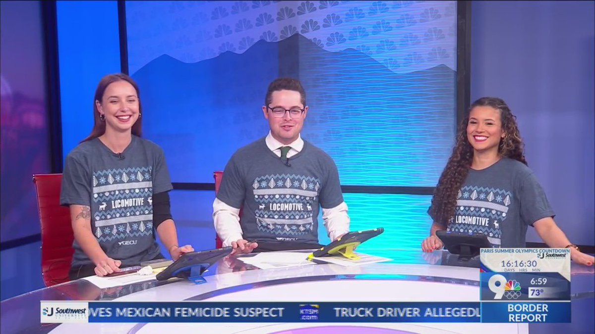 It’s Christmas in July ya’ll! At least this Friday at the <a href="/eplocomotivefc/">El Paso Locomotive FC</a> game against the Las Vegas Lights. Go snag one of these awesome comfy t-shirts for free on the day of the game 🎅🧑‍🎄<a href="/JasmineKTSM/">Jasmine Perry</a> <a href="/IanRothTV/">Ian Roth</a>