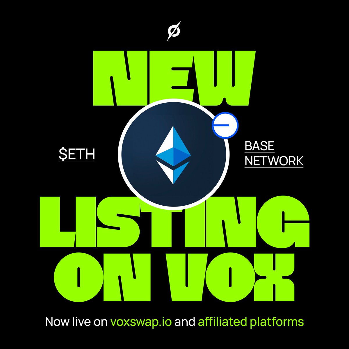 vox_swap's tweet photo. 🚨NEW LISTING ALERT!🚨

Hey @base builders, welcome to the #VoxSwap fam! 🌌✨

Swap to $ETH from @base network and dive into the #DeFi adventure. 

Start swapping now! https://t.co/PxhlTy6mAH

#BaseBlockchain #DeFi #Crypto #BaseCommunity
