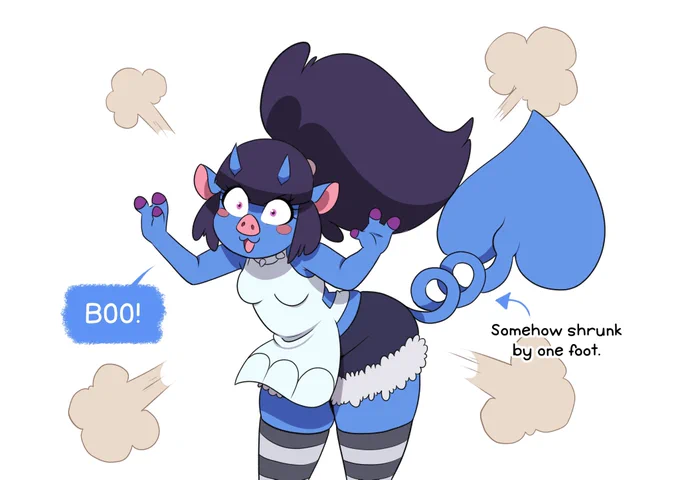 Everyone!! Say hi to Lala, the 4'1" blue imp!