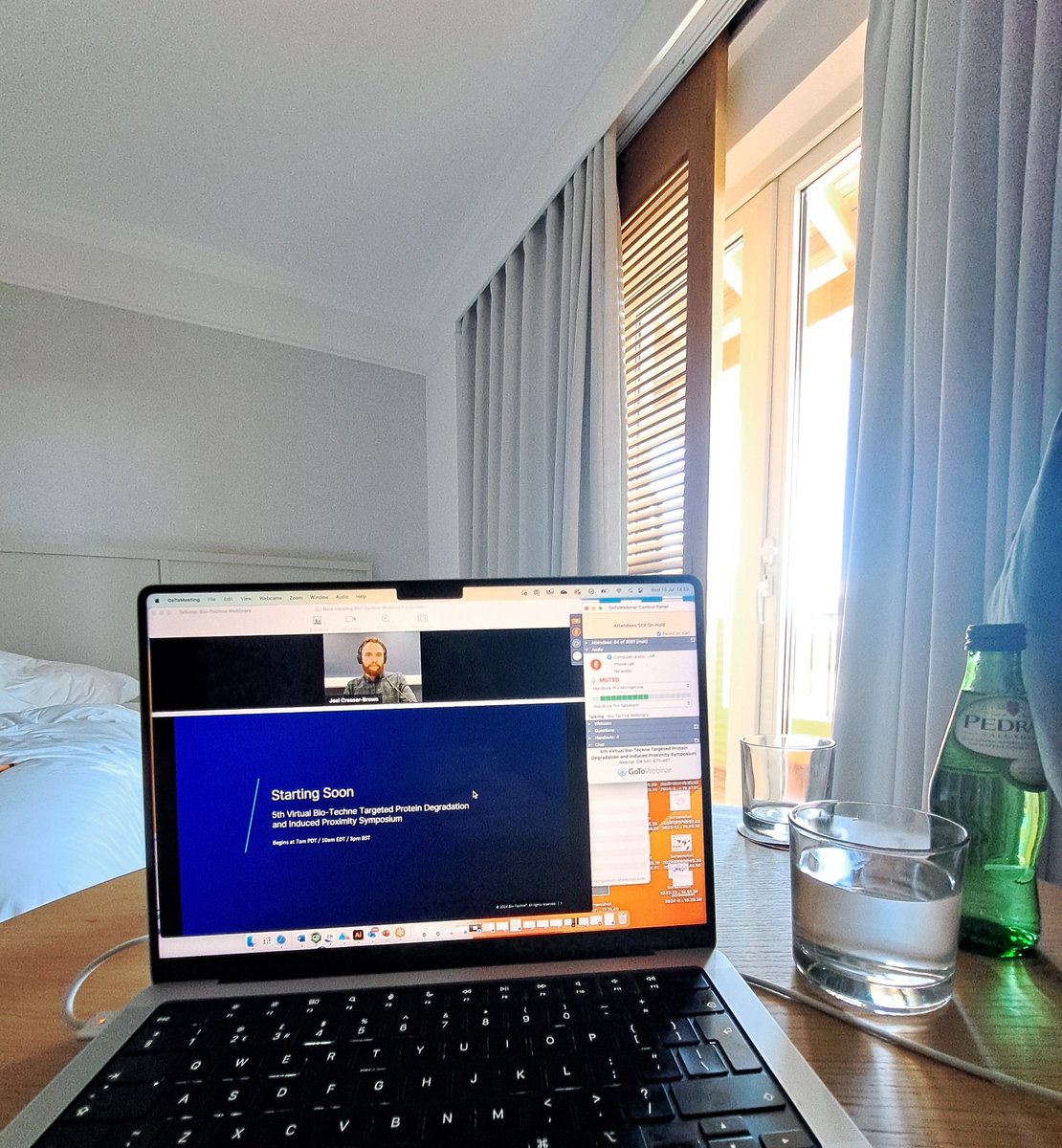 CharlCrowe's tweet photo. Thank you @Dr_JoelCB for the opportunity to present 'degrader-targeted protein ubiquitinability' at the @biotechne TPD symposium

Talk delivered from the hotel room, but enjoyed sunny Portugal☀️ on the balcony while listening to the other great speakers' talks! https://t.co/9LsFZZ3v0f
