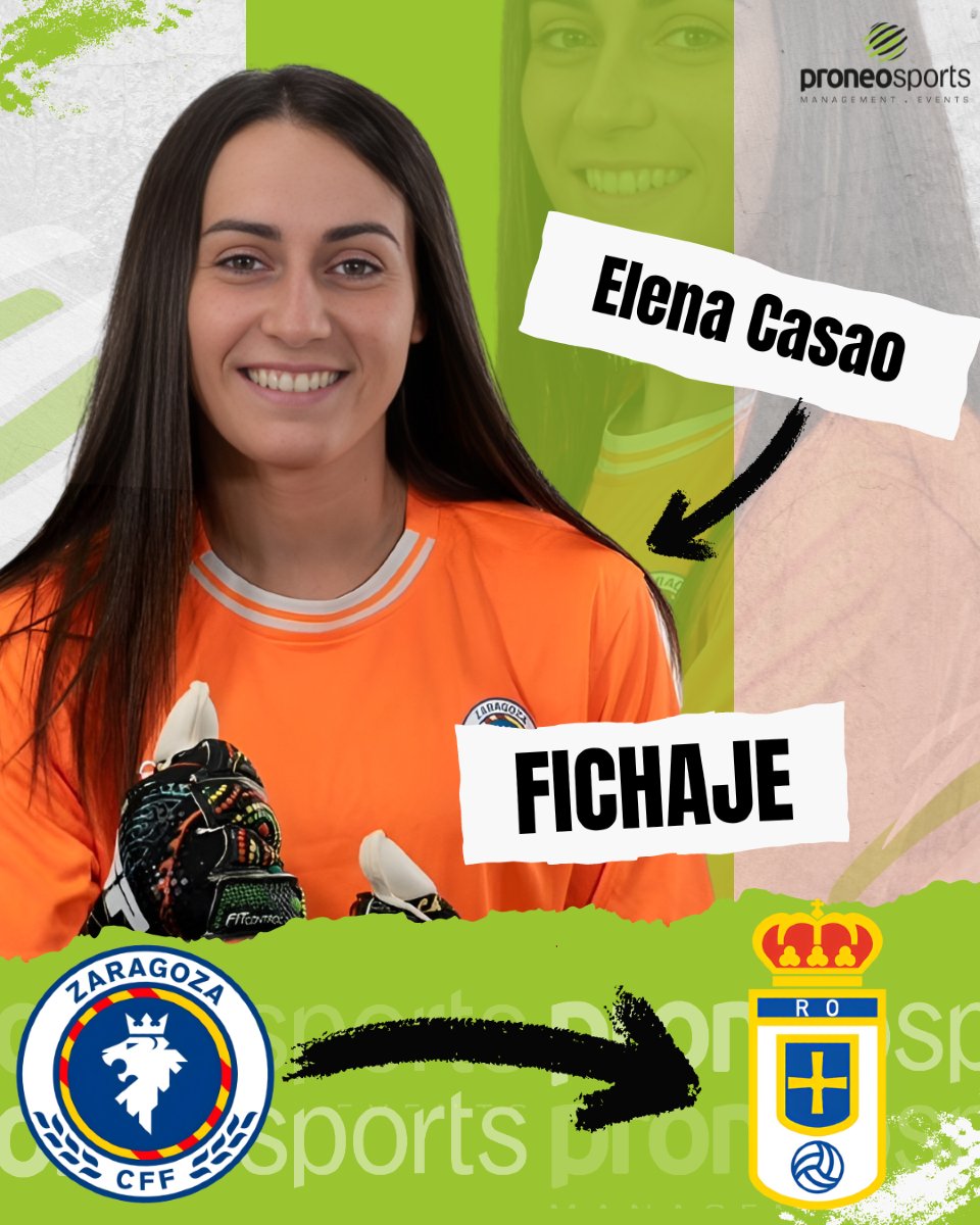 𝗘𝗟𝗘𝗡𝗔 𝗖𝗔𝗦𝗔𝗢 ✍🏻️ 𝗥𝗘𝗔𝗟 𝗢𝗩𝗜𝗘𝗗𝗢

⛔ El equipo carbayón blinda su portería con la portera aragonesa

¡𝗠𝗨𝗖𝗛𝗔 𝗦𝗨𝗘𝗥𝗧𝗘! 🍀

#ProneoSports #Proneo