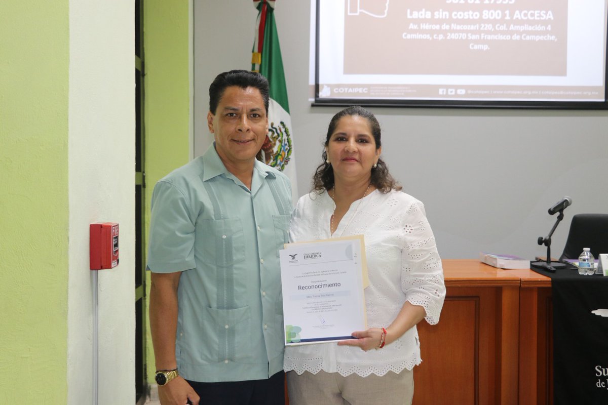 ITPCampeche's tweet photo. LLa Mtra. Teresa Dolz Ramos, Comisionada de la #COTAIPEC, impartió la Conferencia “Clasificación de la Información” en el auditorio de la Casa de la Cultura Jurídica de la Ciudad de San Francisco de Campeche a la comunidad jurídica y al público en general de la Entidad. https://t.co/ku3xNwHqAd
