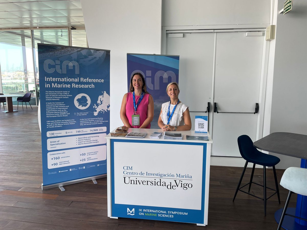 CIM_Uvigo's tweet photo. 🤩 Estamos no #ISMS2024!

É un orgullo apoiar e participar neste evento clave para as ciencias mariñas. 🌊🔬 https://t.co/bSOXGAI0we