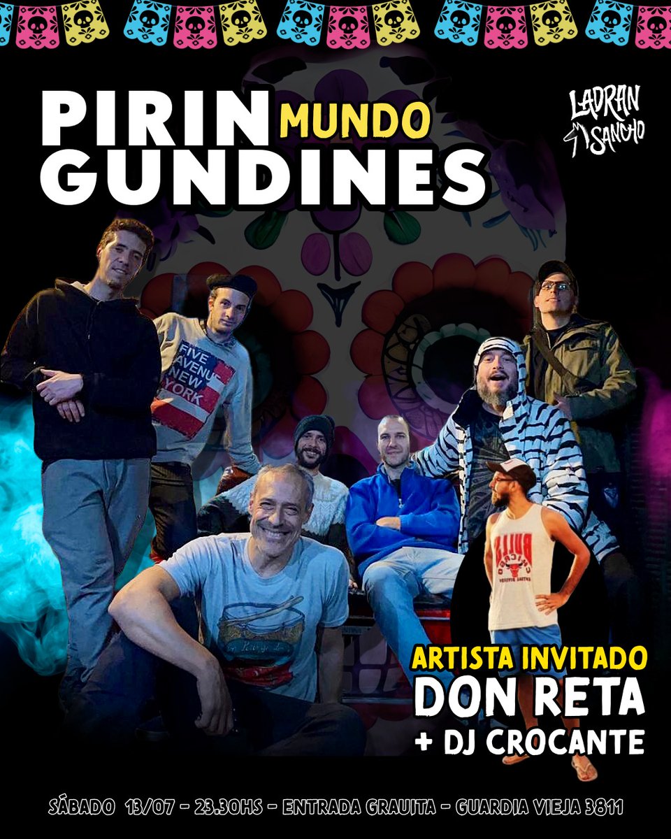 Este sábado volvemos al barrio el patio y la jarana musical amiguero festiva 🎃
Hay #MundoPiringundines con furia y sin freno desde las 23:30hs en <a href="/ladransantxo/">Ladran Sancho</a> 
<a href="/Piringundines/">Los Piringundines</a>  y #DonReta + Dj crocante
La mejor noche de Almagro 🥂