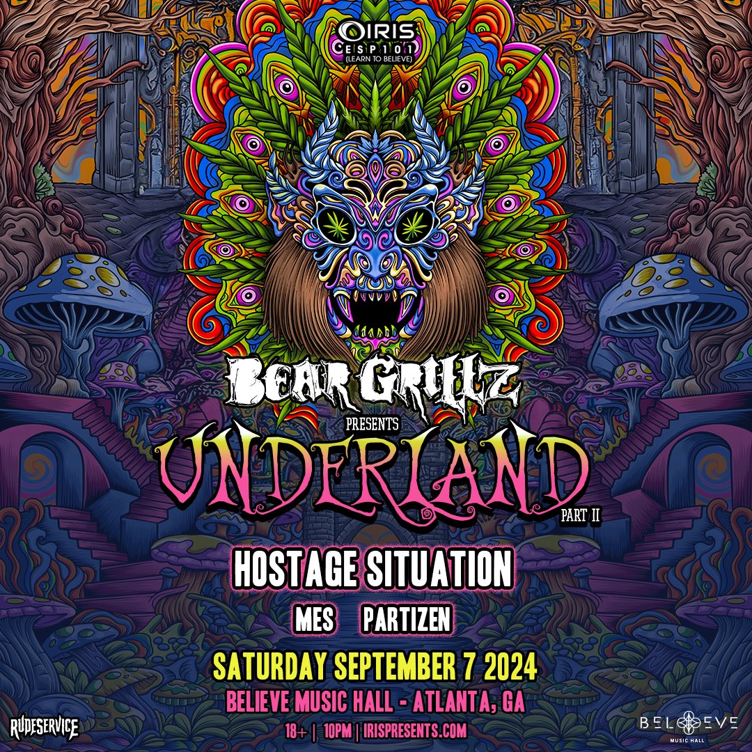 irispresents's tweet photo. 🐻SHOW ANNOUNCEMENT🐻

Bear Grillz is taking over Believe Music Hall on September 7th believers!💥 Tag that friend who has the ultimate “BASS FACE” and let’s rage!😈

Heads up!!! Presale is on 7/11@10am and onsale 7/12 @ 10am🎟️ https://t.co/GBcX17Dcyy