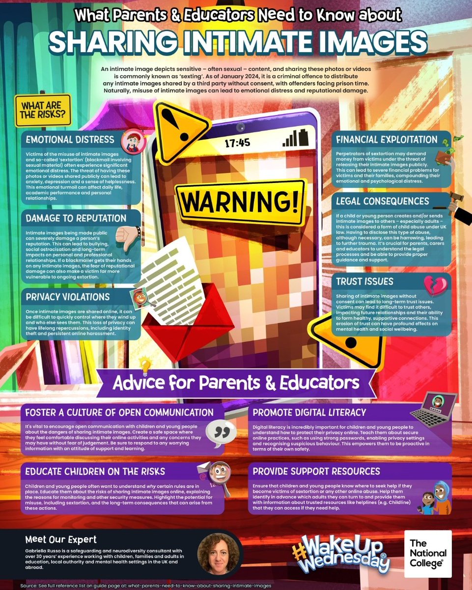 TCJANotts's tweet photo. With the NCA issuing an alert about the rise of “sextortion” online, the need to safeguard children from this harmful practice has only increased ⚠️ This helpful guide offers an insight into the risks of exposure to and sharing intimate images 📷🔞 https://t.co/znSoj40nZE