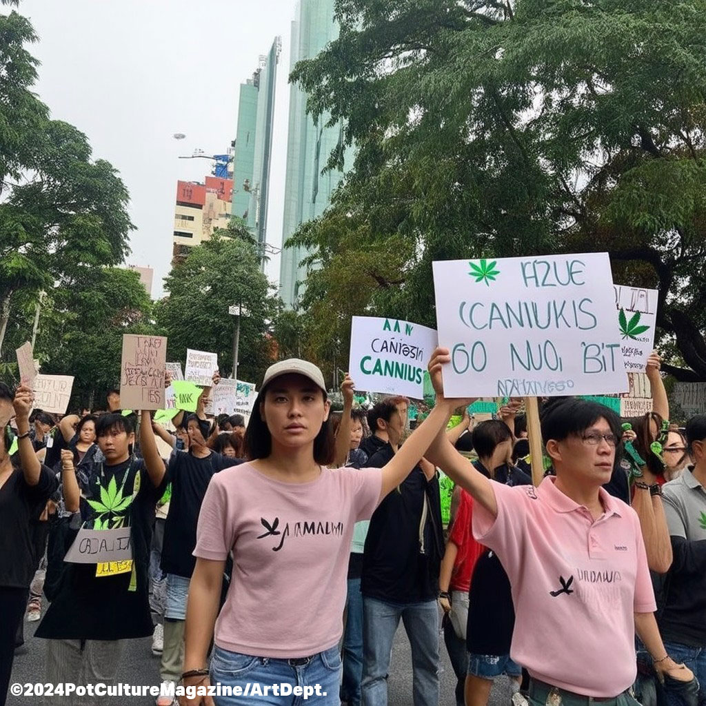 PotCultureMag's tweet photo. ๐ฟ#LunchEdition: Thailandโs cannabis scene is in turmoil as the government considers reclassifying weed as a narcotic. Advocates are fighting back to protect their hard-won freedoms. Read the full story now: https://t.co/l9ogRhHNHI #CannabisNews #Thailand #PotCultureMagazine https://t.co/Az5hbdBTYr