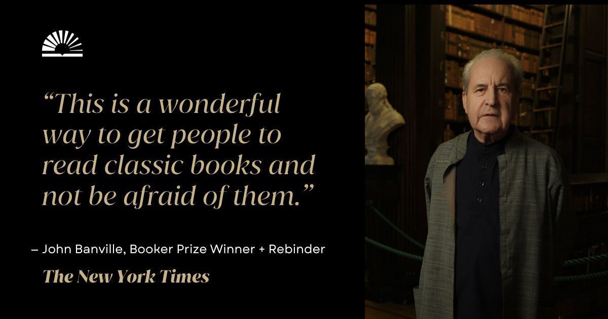 rebindai's tweet photo. We're honored to have acclaimed novelist John Banville guide Rebind readers through the Irish classic, Dubliners.📚Curious about how we're bringing #classicliterature to life? Join our beta. #booklovers #bookrecommendations #nyt https://t.co/h84M3MyAkA https://t.co/ZlRtDwlKKk