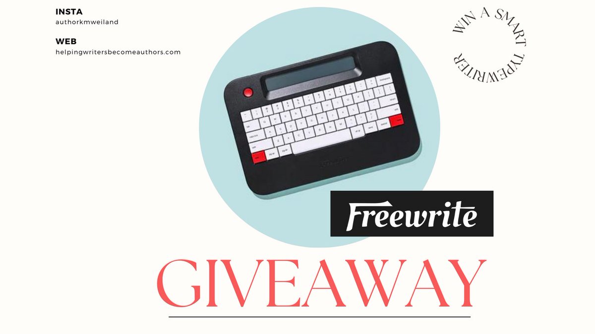 KMWeiland's tweet image. 🚀 Exciting news! Celebrate my double book launch with a giveaway! Enter to win a @getfreewrite Alpha typewriter ($349 value). Enhance your writing experience and boost productivity! Click the link to enter: wp.me/p3QOd2-8Zw #AmWriting #WritersLife