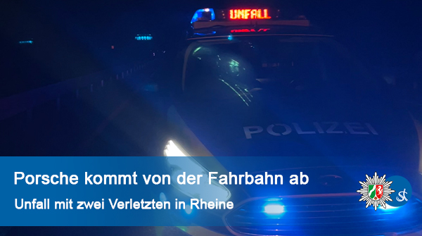 polizei_nrw_st's tweet image. Hoher Sachschaden und zwei Leichtverletzte. Das ist die #Bilanz nach einem #Unfall in #Rheine am Dienstag (09.07.). Ein #Porsche kam von der Fahrbahn ab. Mehr dazu lesen Sie hier: steinfurt.polizei.nrw/presse/rheine-…