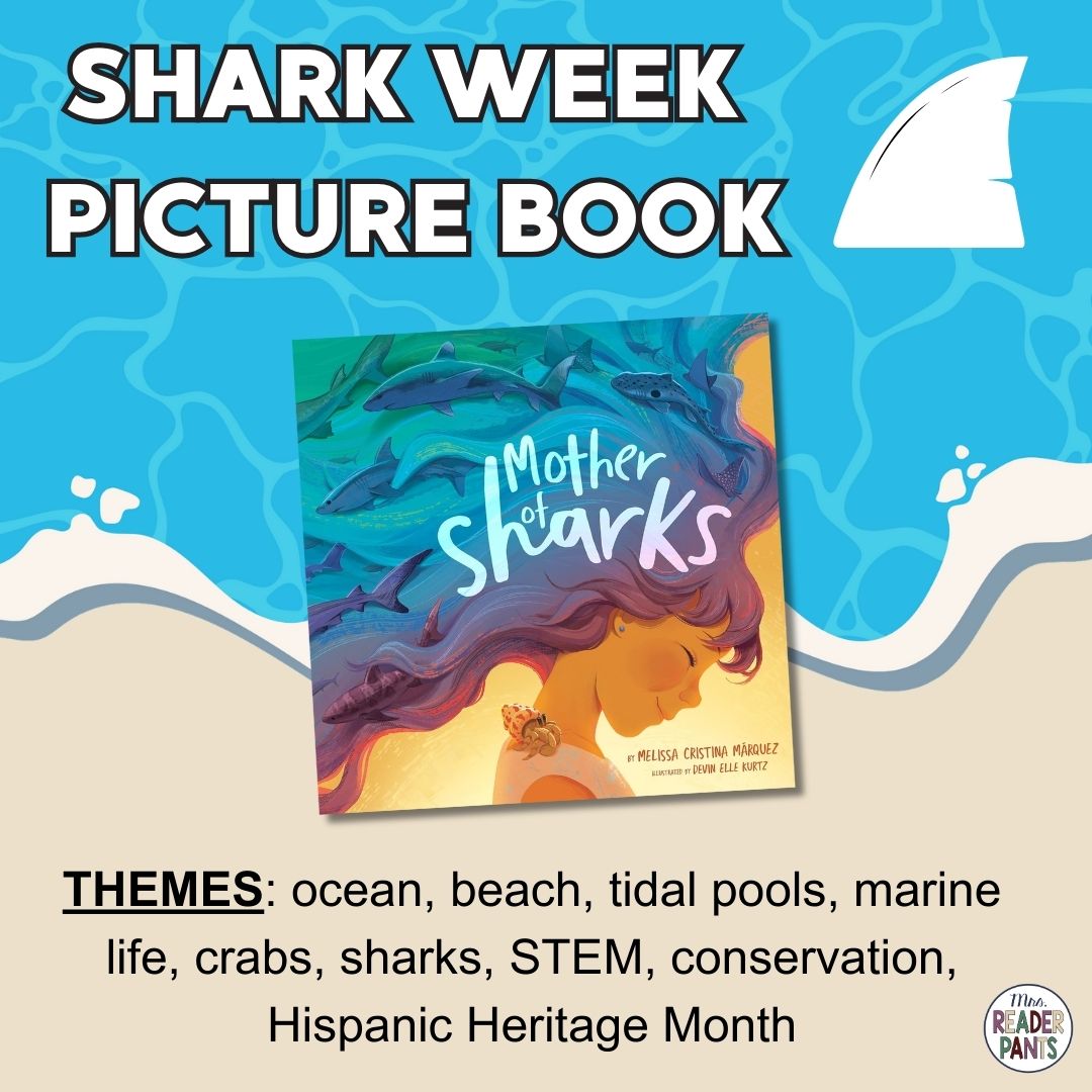 Today's Shark Week book recommendation (number 5, if you are counting!) is a second title by Melissa Cristina Márquez. Earlier this week, I featured her newest title, Sea of Constellations, as another Shark Week picture book.

Recommended for Grades K-3.

#sharkweek