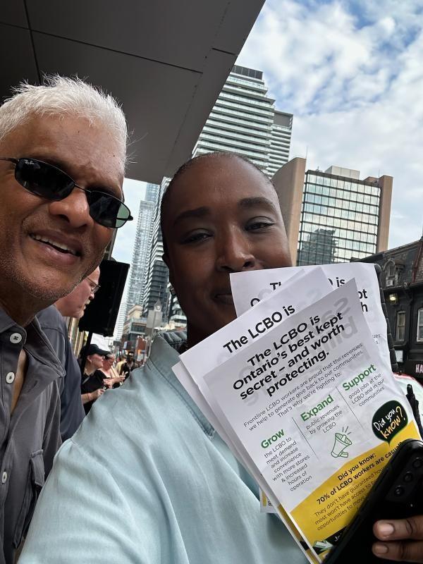 JILLSLASTWORD's tweet photo. Proud to join the Chinese, Filipino, Tamil, Somali &amp; Eritrean workers' networks to show solidarity for @OPSEU LCBO workers. Doug Ford's privatization scheme is an insult to these hardworking Ontarians. 

We must keep public $$$ in public hands. Full stop. https://t.co/0fEcMeoG8r