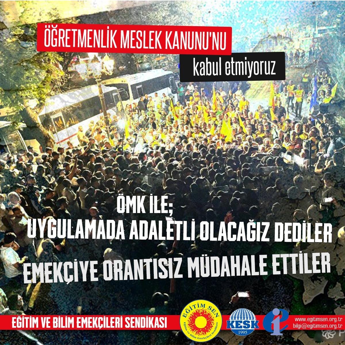 egitimsen_konya's tweet photo. ÖMK ile uygulamada adaletli olacağız dediler, Emekçiye orantısız müdahale ettiler.

#öğretmeneşiddetömkyireddet https://t.co/y2aVFMPVRt