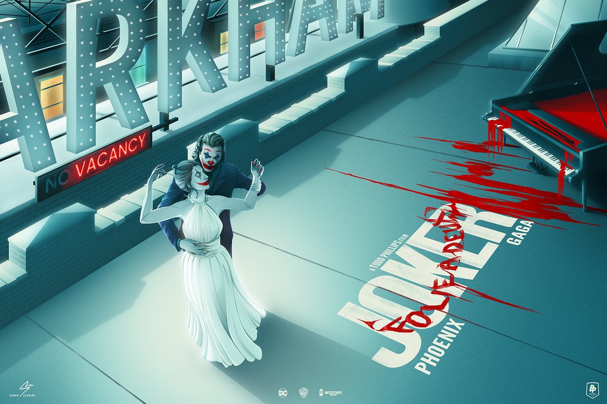 Sameralkaabi's tweet image. "I'm not alone anymore"

Alt poster for Joker Folie A Deux created as a part of @PosterPosse #Hate2wait passion project for this year's Protégé program!

Incredibly grateful for 3 months of valuable discussions, art talk and venting about this profession 😝
@jokermovie @ladygaga