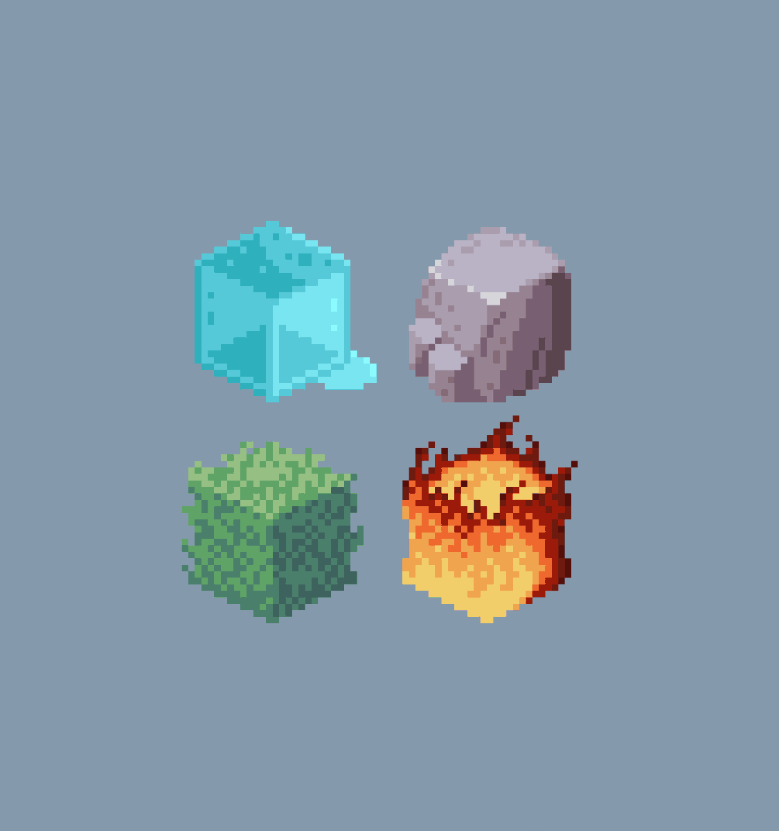 kraftelene's tweet photo. practicing textures in cube form 🔲🔳

#pixelart https://t.co/zJoX6M1CJe