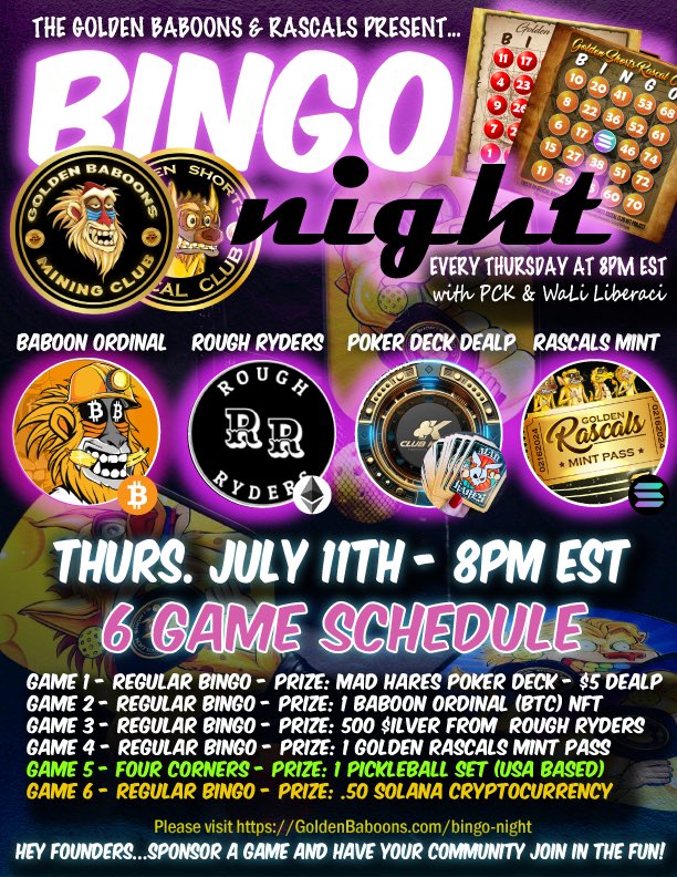 Golden Baboons & Rascals tweet media