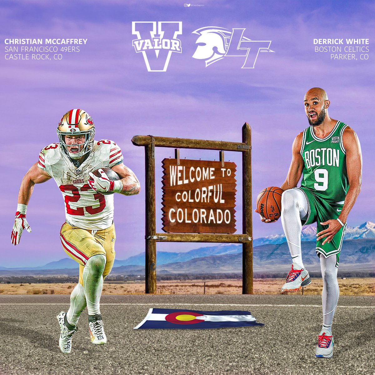 CelioGraphics's tweet photo. Christian McCaffrey &amp; Derrick White Graphic 🏈🏀 

@CMC_22 @Dwhite921 

#GraphicDesign #Sports #Colorado https://t.co/nOmp5jGGqB