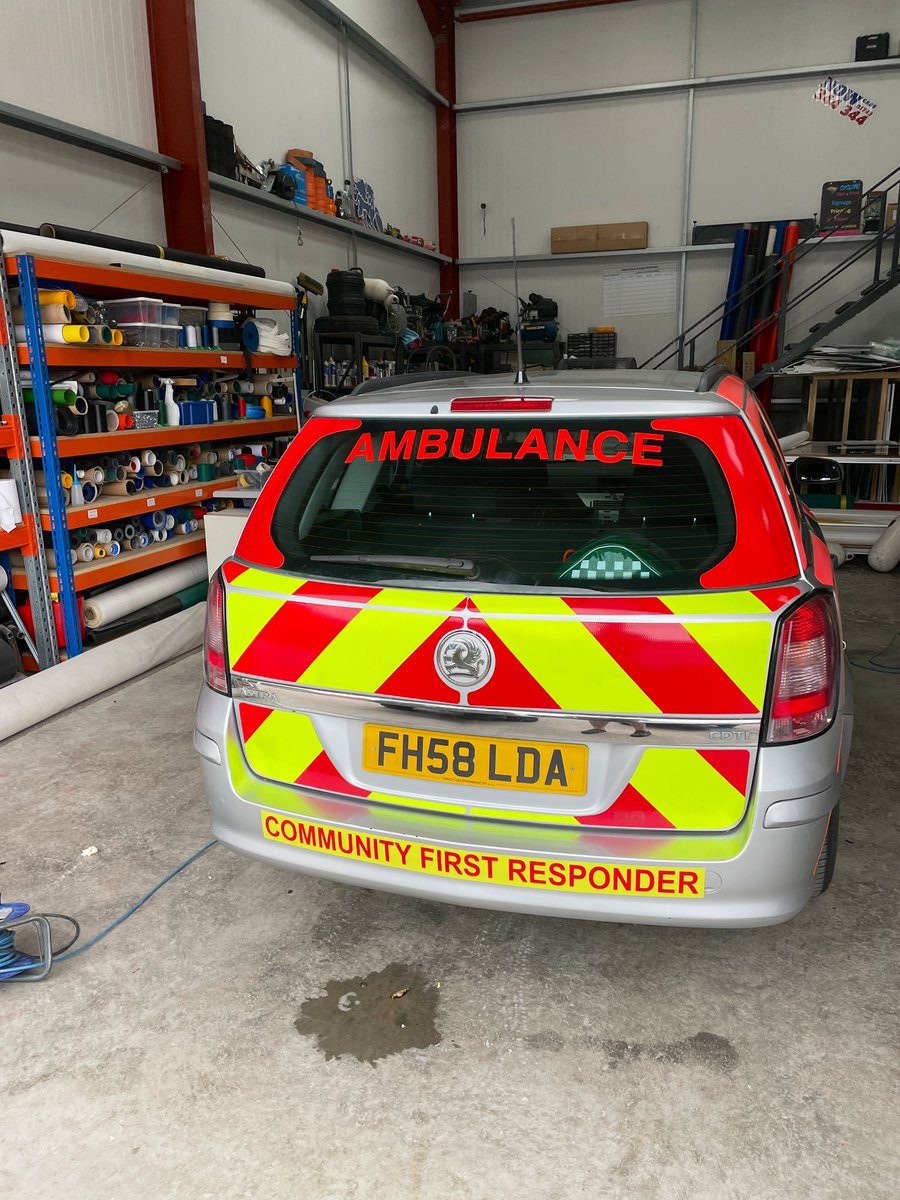 TelfordCFR's tweet image. We’ve had the front and rear of our 2nd vehicle (RC1479) livery refreshed by our friends at @Cyclone_Signs today. 
It looks really smart but is also a vital safety feature if we need our vehicle to be extra visible to other road users.