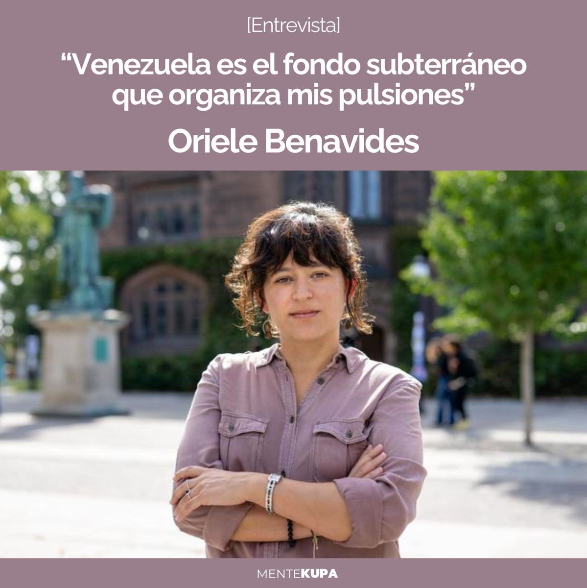 Hoy en @Mentekupa publicamos la tercera de una serie de entrevistas breves que indagan sobre el campo cultural venezolano, sus potencialidades y problemas. Los dejamos con Oriele Benavides <a href="/OrieleBenavides/">Oriele Benavides</a> 

mentekupa.com/venezuela-es-e…