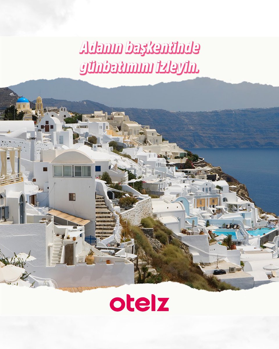 otelzcom's tweet photo. Santorini'de unutulmaz bir tatil için yapmanız gerekenler 🌅🏖️🎁🏺📸

Adanın başkentinde günbatımını izlerken romantik anlar yaşayın ve huzurun tadını çıkarın 🌇
Kızıl kumsalda yüzmenin keyfine varın ve denizin berrak sularında serinleyin 🏊‍♂️ https://t.co/WpWAgnbpfi