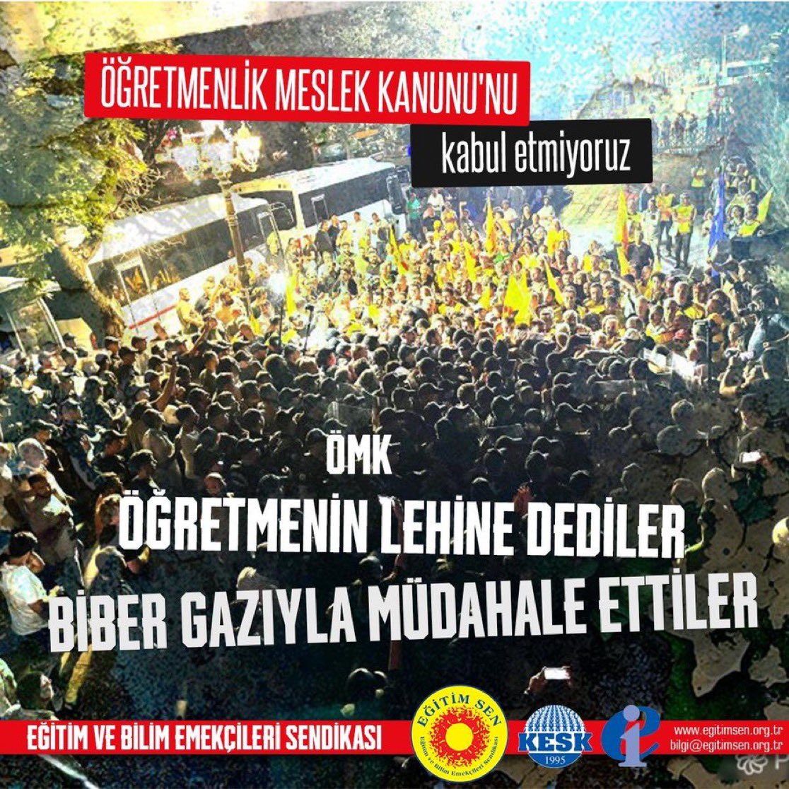 ahmetkaragoz01's tweet photo. İçerisinde cemaat, içerisinde tarikat, içerisinde AKP-MHP ve içerisinde şiddet olan bu öğretmenlik meslek kanunu reddediyoruz. #öğretmeneşiddetömkyireddet https://t.co/24HnsMqmi7