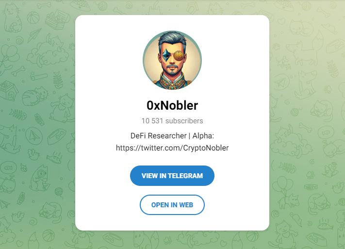 That's a wrap for now!

Subscribe to my telegram channel so you don't miss future threads → t.me/CryptoNobler