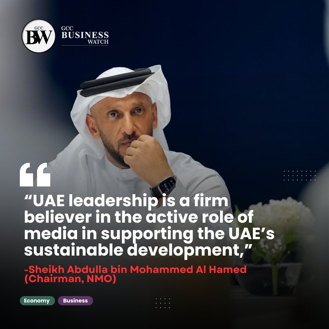 GCCBW's tweet image. Sheikh Abdulla bin Mohammed Al Hamed, Chairman of the National Media Office (NMO) and Chairman of the UAE Media Council, presided over a pivotal meeting of the Council in Ajman.  #UAEMedia #SustainableDevelopment #MediaCouncil #UAELeadership #MediaRegulation #InnovativeMedia