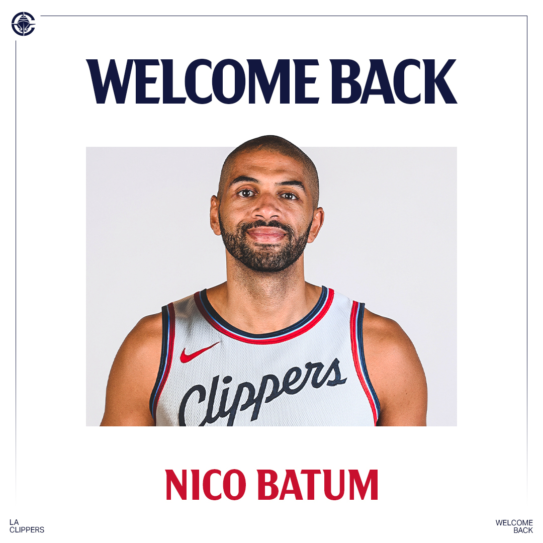 LAClippers's tweet photo. Welcome back, Nico ❤️💙 https://t.co/rcezfmPkd6