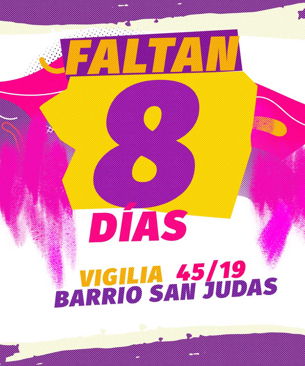 #10Julio Apenas 8️⃣ días faltan para la #VigiliaSanJudas. Están listos? Estará buenísima, varios artistas estarán presentes. Los esperamos!!! #PLOMO19