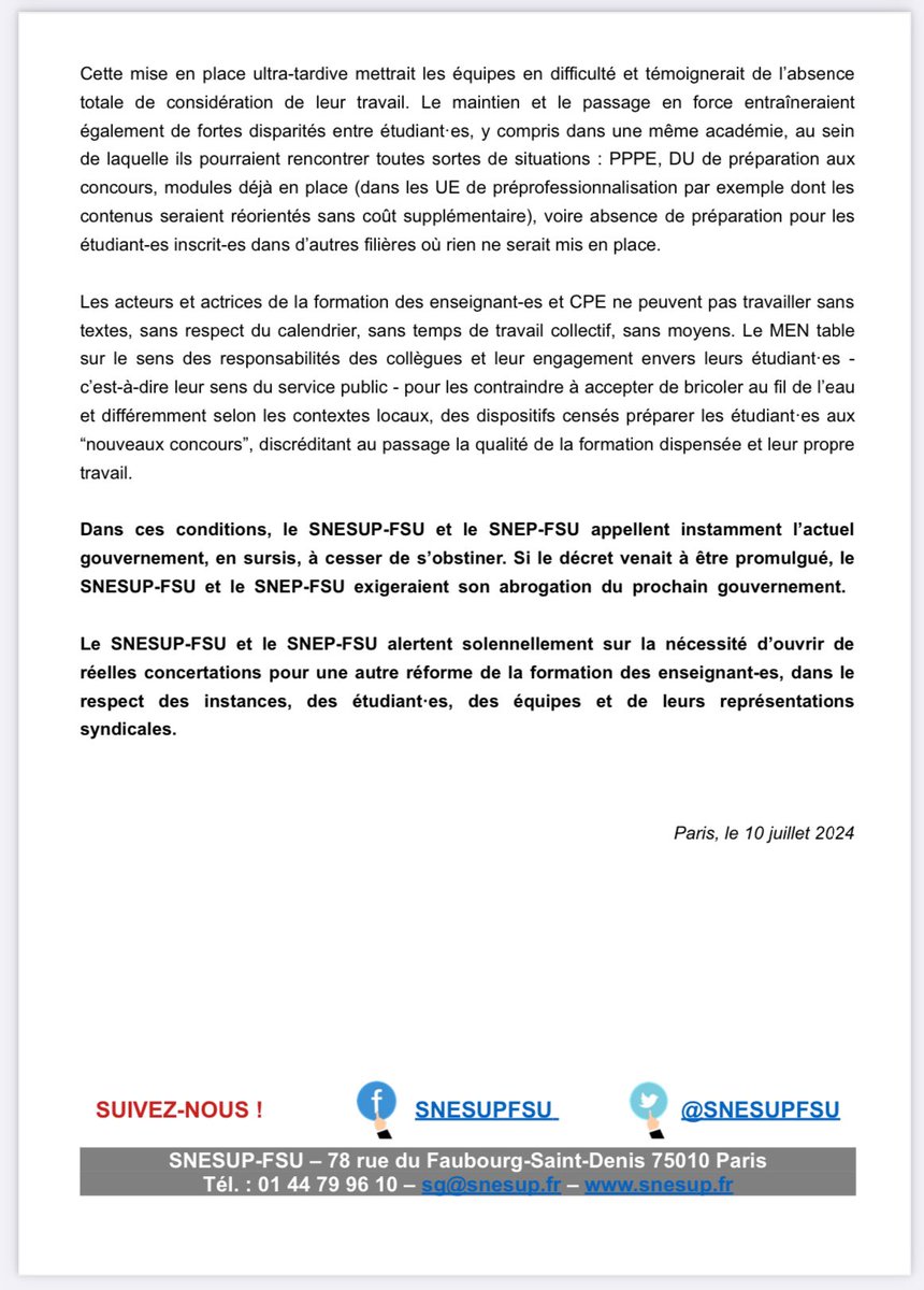 SNESUP-FSU tweet media