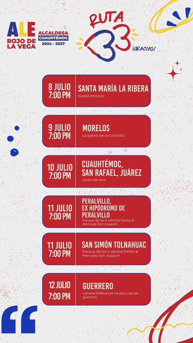 Hoy 10 de julio en punto de las 7pm nos vemos en el Jardín del Arte de la San Rafael para expresar a la alcaldesa electa nuestras preocupaciones y dudas con respecto al tema del AMBULANTAJE y otras problemáticas en la Alcaldía Cuauhtémoc. ¡NO FALTEN!