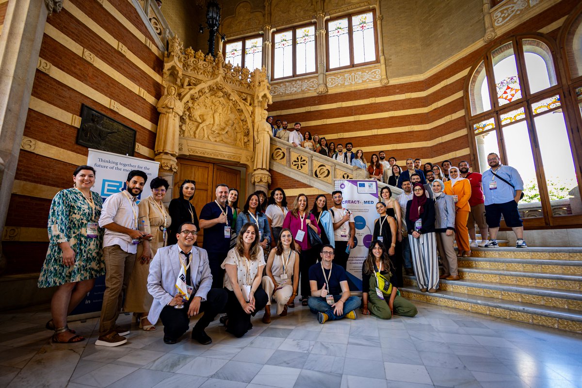 ascameorg's tweet photo. 🌐 ‘Forging future paths for creativity and culture’. This is the claim of @creact4med Closing Ceremony, co-organized by ASCAME’s partners @EMEAorg and @IEMed_, taking place until tomorrow at the UNESCO World Heritage Site Recinte Modernista Sant Pau (Barcelona). #CREACT4MED24 https://t.co/RrJ73ONBqf