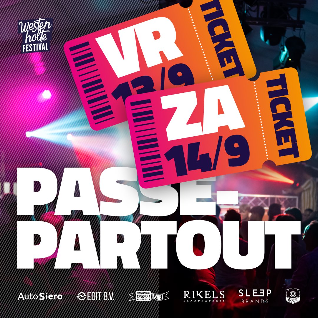 🎉 𝐍𝐈𝐄𝐔𝐖! Voor maar €10,00 beleef je 2 topavonden in september! 🎉
Met de passe-partout kaart geniet je van de Vrienden van Westenholte Live op vrijdag 13 september én de knallende feestavond op zaterdag 14 september.