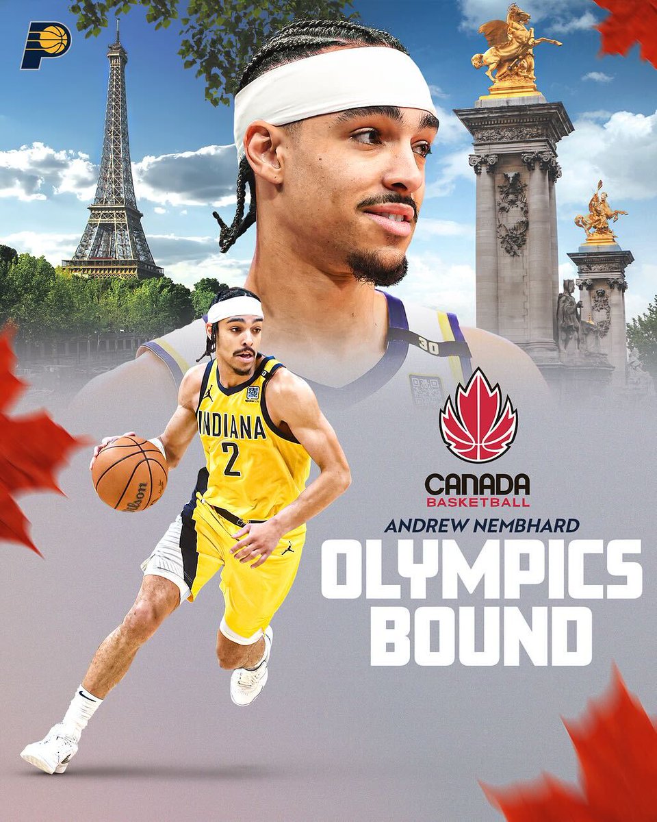 Pacers's tweet photo. congratulations to Andrew Nembhard on making the @CanBball Olympic roster 👏🇨🇦 https://t.co/ImPhb9U9c5