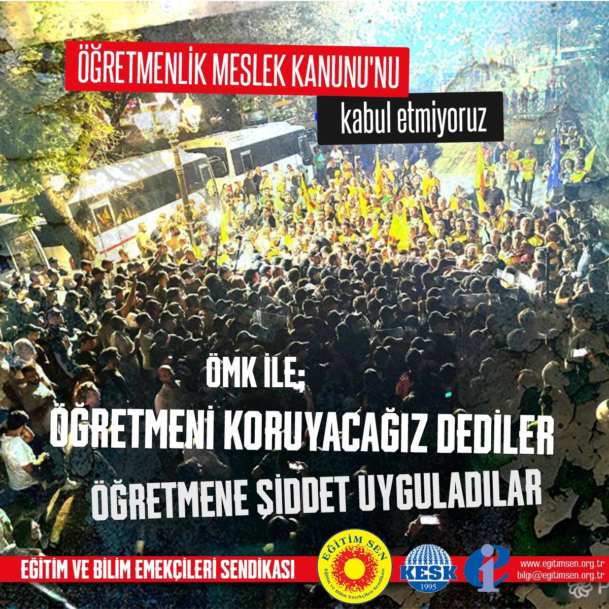 egitimsen7's tweet photo. ÖMK çıkmadan öğretmenlerin darp edildiği bir kanun öğretmeni koruyamaz!
#öğretmeneşiddetömkyireddet https://t.co/RP9oxFP1ik