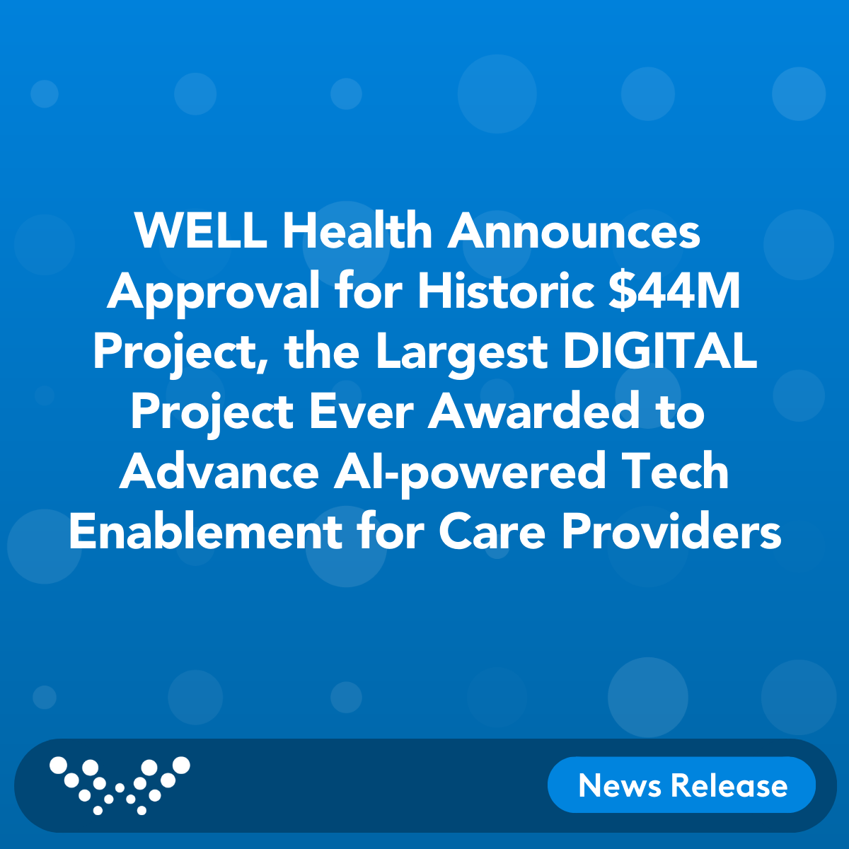 wellhealth's tweet photo. WELL announces a $44M project, receiving $15.3M from @DTSupercluster for the Health Compass II project. This project will introduce an innovative suite of four AI-driven modules integrated through an EMR-agnostic mobile app, reducing provider burdens. 

https://t.co/45TKbcj65T https://t.co/0XSs4fVWwb