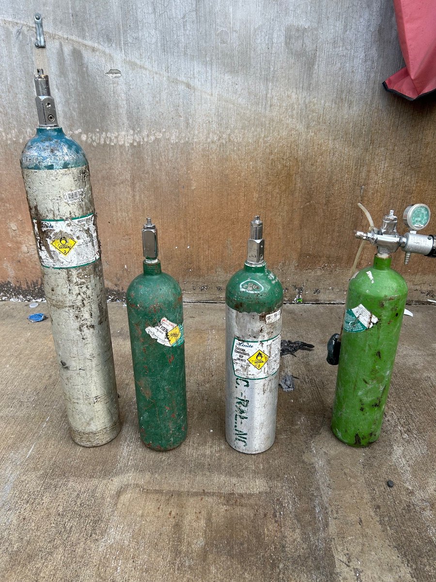 PennWaste's tweet photo. Oxygen tanks should never go in your curbside trash &amp; recycling! Improper disposal of oxygen tanks can lead to environmental contamination and safety hazards, including the risk of explosions and fire. https://t.co/ri83htlOhs