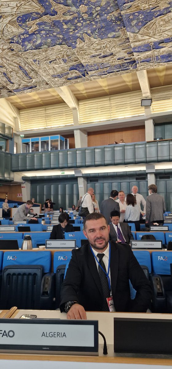 cnrdpa's tweet photo. 08 - 12 July 2024: Dr. Rachid Boukejouta, Deputy Director of Cnrdpa, participates in the meeting of  Committee of Fisheries #COFI36 at the FAO headquarters  in Rome, Italy.
@DZBusinessToday
@UN_FAO_GFCM
@FAOAlgerie
@AlgAujourdhui https://t.co/WCdernoOFa