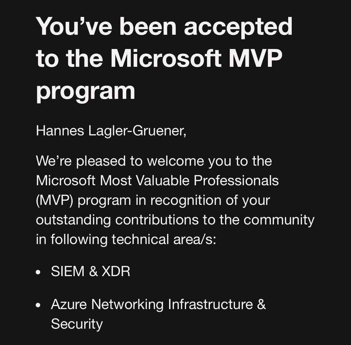🌟 Exciting news! Just received an email with the subject line "Congratulations on your Microsoft MVP award." Feeling thrilled about this incredible recognition! And the surprise doesn't stop there - honored to be awarded in not just one, but two categories! 🏆🏆  #MVPBuzz